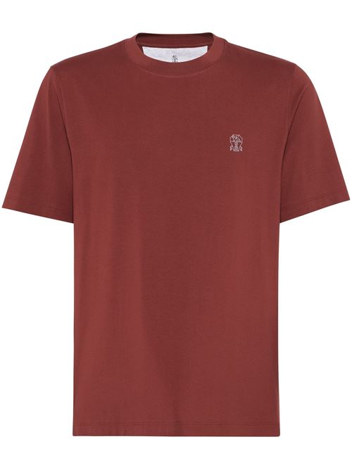 T-shirt with stamp Brunello Cucinelli | M0B138440CRW71